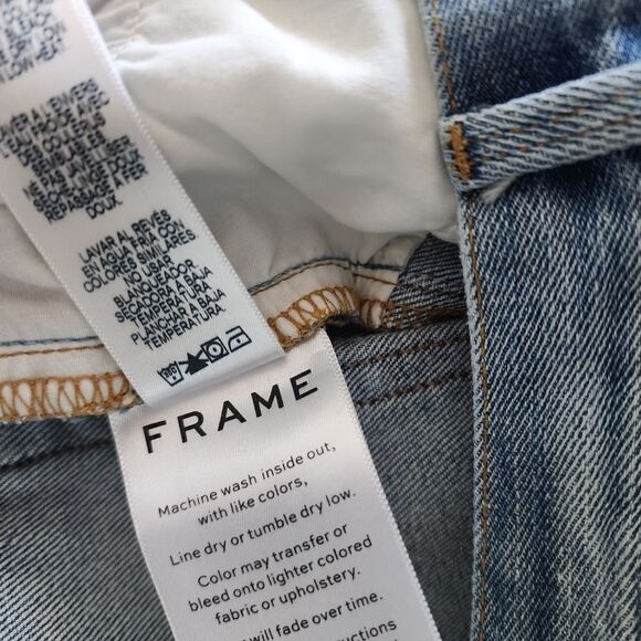 Frame denim le original denim distressed jeans raw hem - Picture 2 of 14
